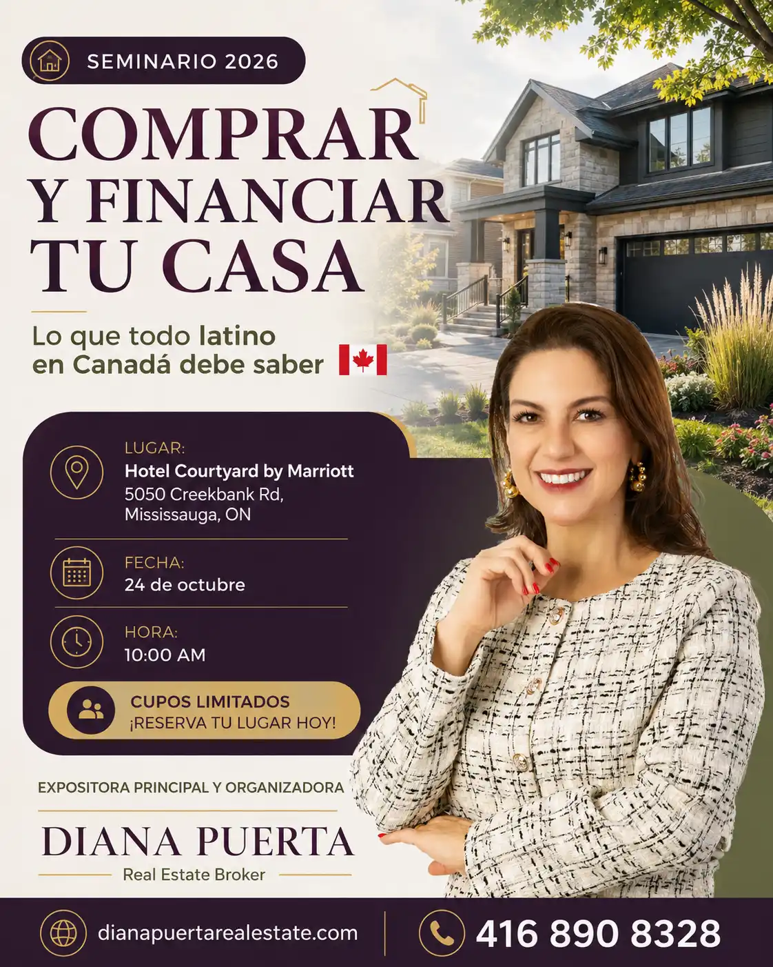 Flyer - 4to Seminario Comprar o Financiar tu casa en Canada - lo que todo latino tiene que saber - version 2026
